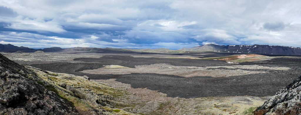 Krafla lava fields, with lave from different periods