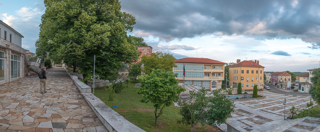 Ivalovgrad’s desolate megalomaniac central town square in the old town