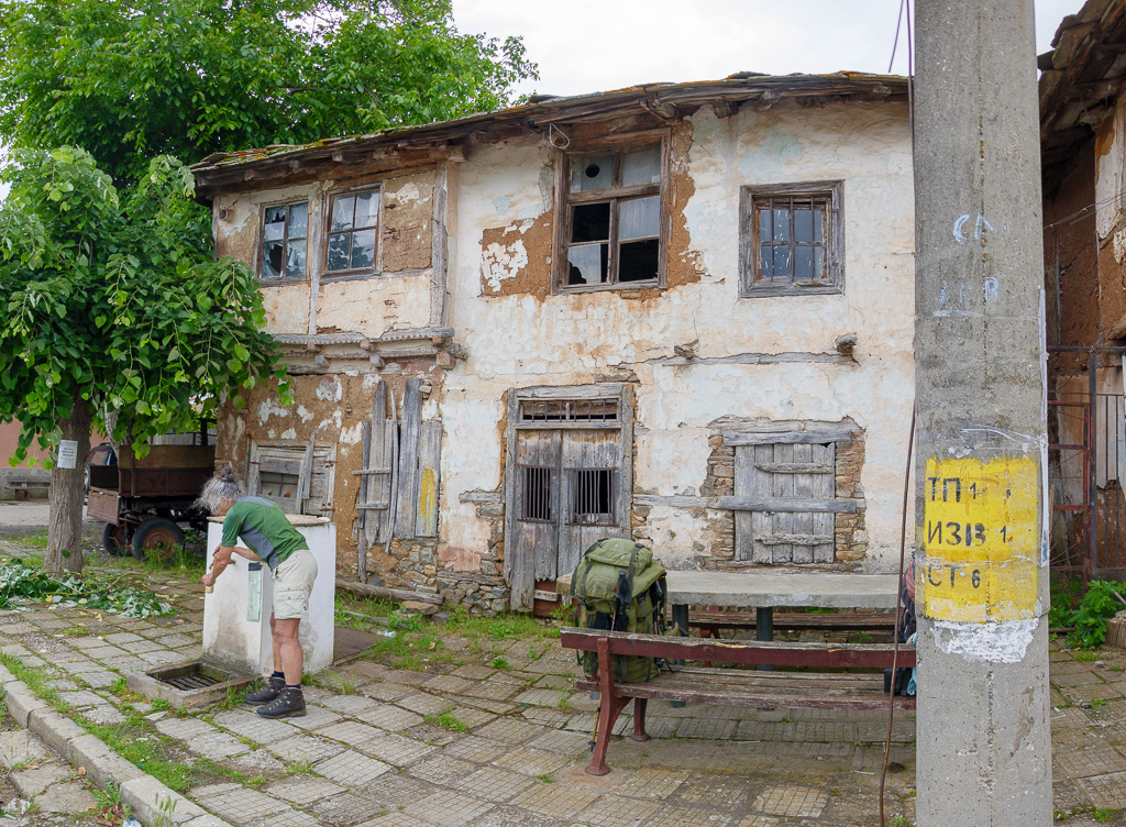 Fountain near the closed pub of Dolno Lukova village